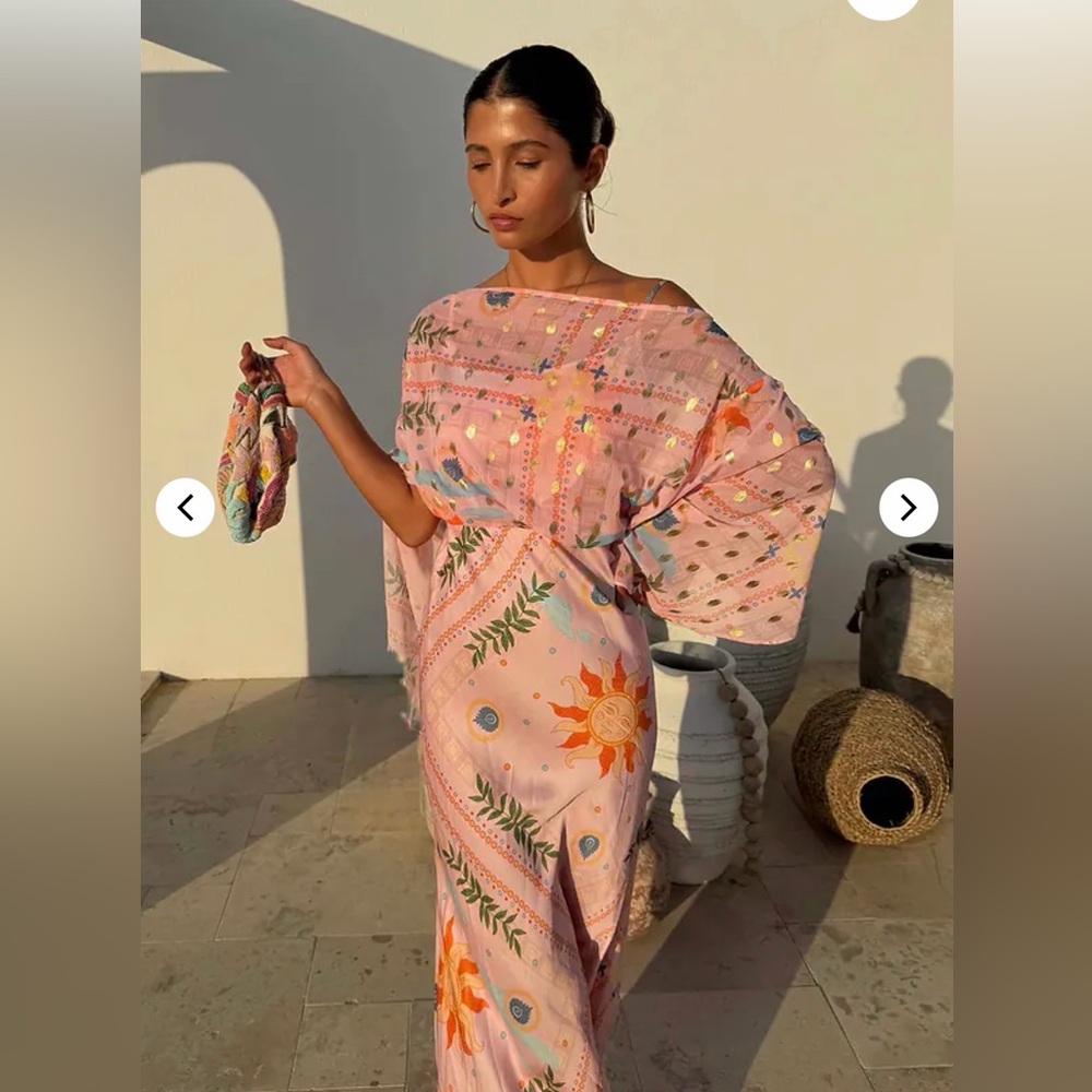 Never Fully Dressed Pink Sun Anais Dress | Maxi | One shoulder